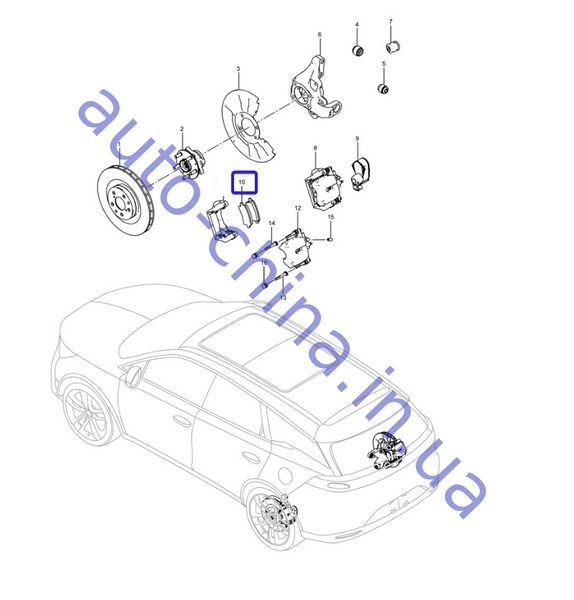 Колодки тормозные задние (BYD TANG) (оригинал) 122096-0 фото