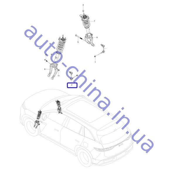 Стойка переднего стабилизатора L (BYD TANG) (оригинал) 122098-0 фото