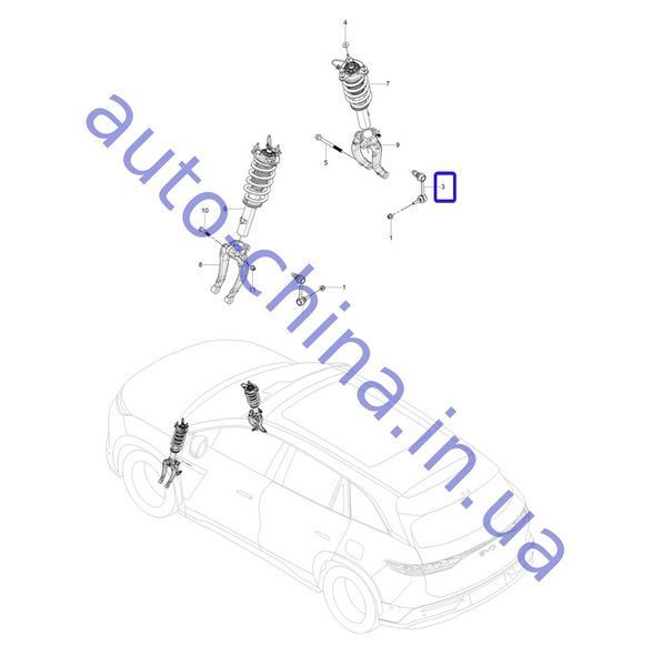 Стойка переднего стабилизатора R (BYD TANG) (оригинал) 122099-0 фото